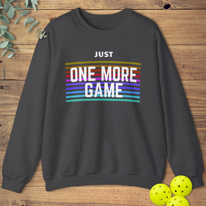 graphic pickleball sweatshirt for the pickleball addict in dark grey
