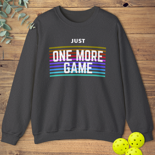 graphic pickleball sweatshirt for the pickleball addict in dark grey