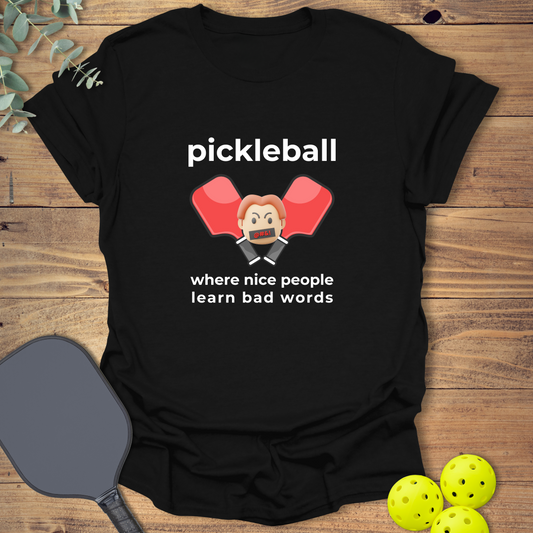 funny pickleball t-shirt in black