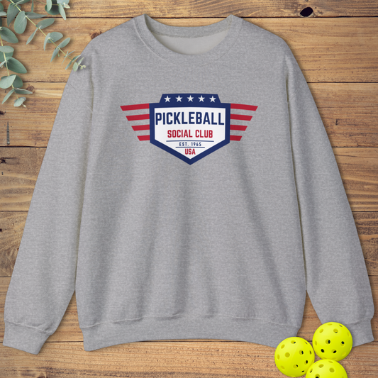 sports club pickleball sweatshirt in grey