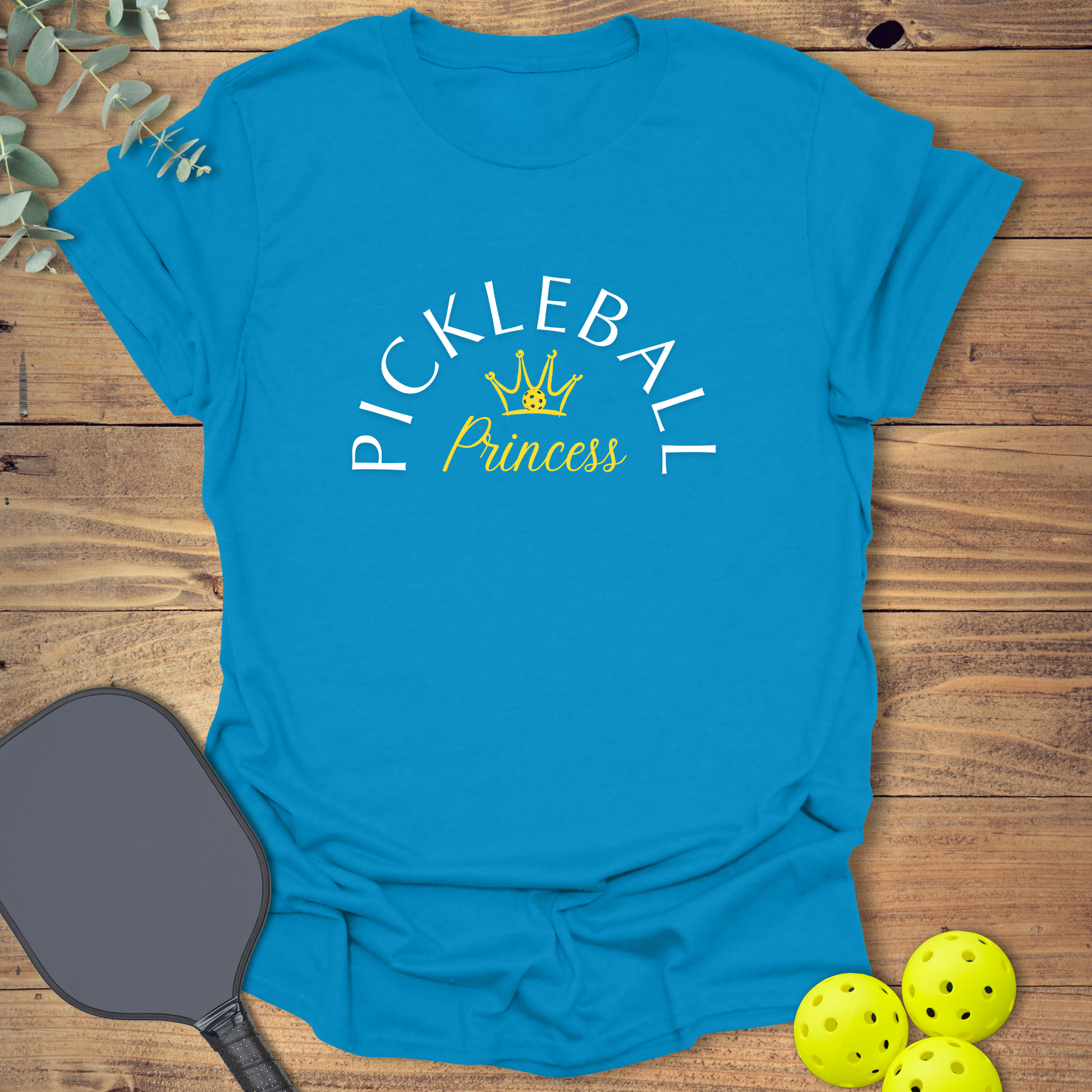 Pickleball princess t-shirt in blue
