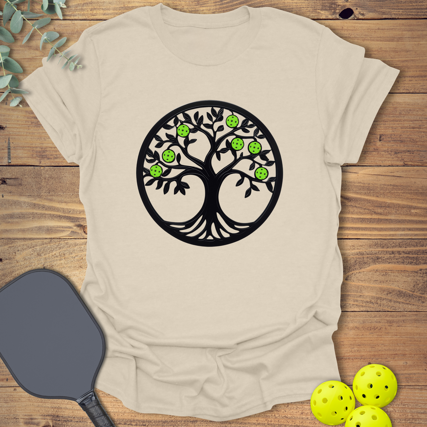 Tree of Life Pickleball T-Shirt in natural