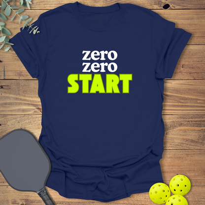 fun pickleball t-shirt perfect for the pickleball court in navy blue