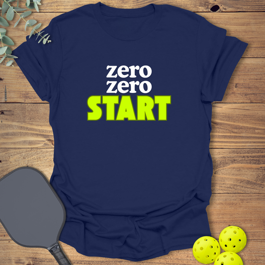 fun pickleball t-shirt perfect for the pickleball court in navy blue
